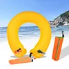 Inflatable Life Jacket Adult Round Buoys Rescue Waist Ring for Kayaking Swimming