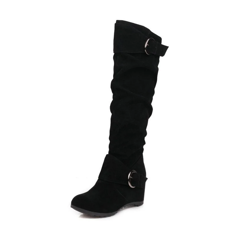 Women's Flannel High Boots Knee-length Boots