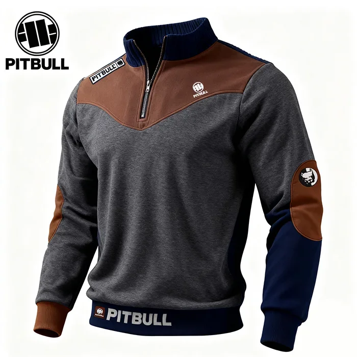 Podzimní bunda PITBULL® s polovičními zipem a fleecovou podšívkou