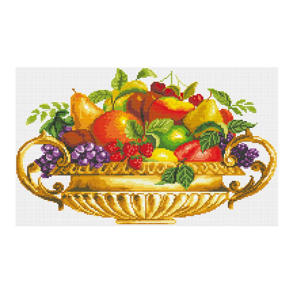 

Gorgeous Fruit Plate - 11CT Stamped Cross Stitch - 55*36cm, 501 Original