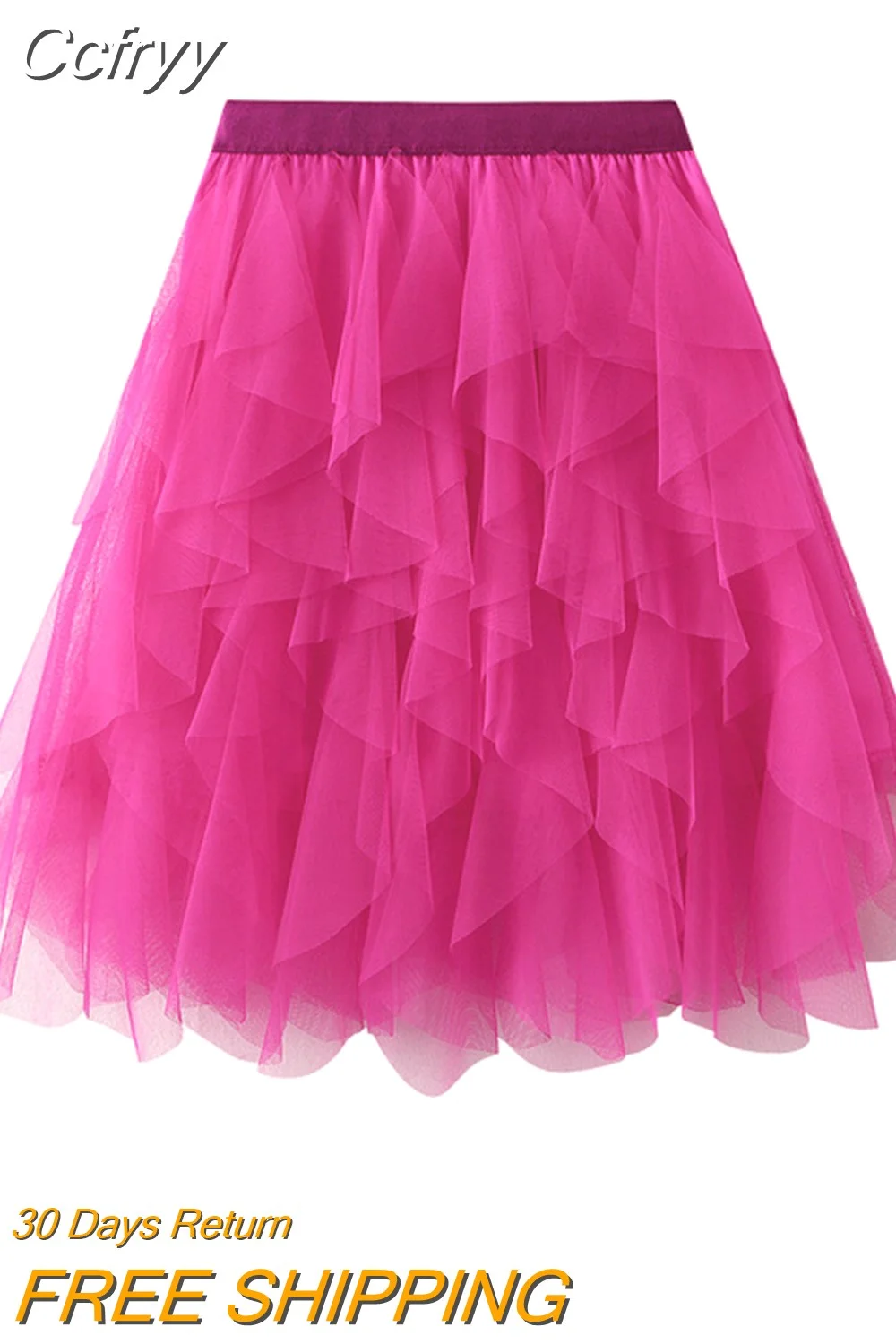 Huibahe 8 Color Girl Sweet Mesh Short Tulle Skirt Elastic Waist Fairy Tutu Ball Gown Mini Skirt For Spring Summer QT2179