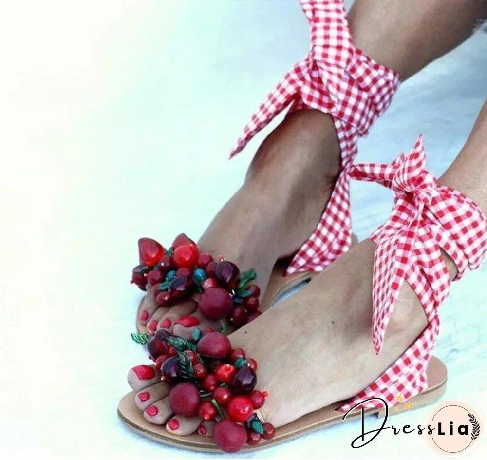 Summer Elegant Women Bead Sandal