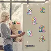 6Pcs Acrylic Dinosaur DIY Diamond Art Refrigerator Magnets Sticker for Beginners