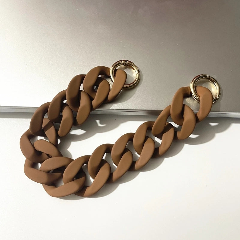 European And American Acrylic Chain Resin Rubber Hardware Acrylic Bag Chain Shoulder Strap Handmade Detachable Chain Women’s Bag