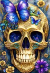 Luxury AB Velvet Diamond Painting Kit - Skull