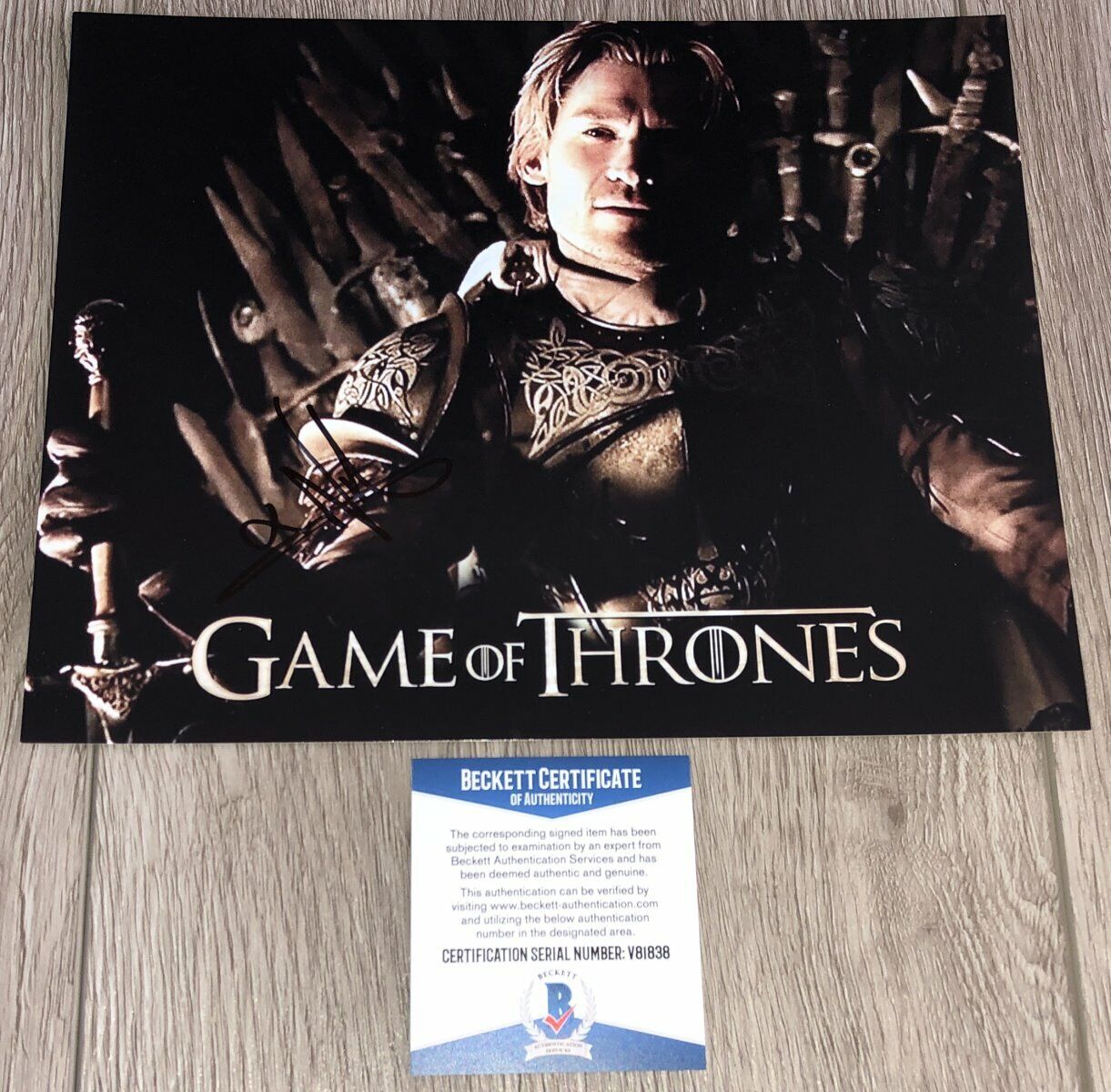 NIKOLAJ COSTER-WALDAU SIGNED GAME OF THRONES 8x10 Photo Poster painting D wPROOF BECKETT BAS COA