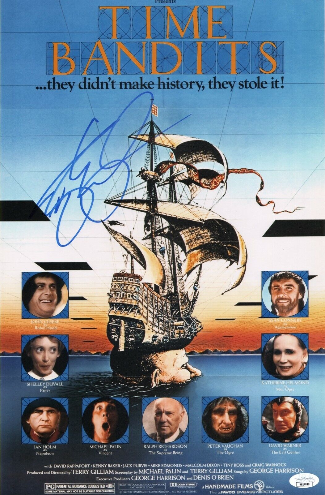 ~~ TERRY GILLIAM Authentic Hand-Signed TIME BANDITS