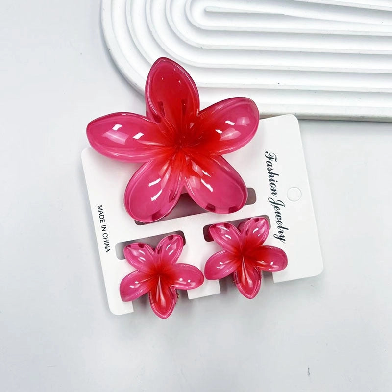Vacation Modern Style Women’s Flower Resin Hair Claws