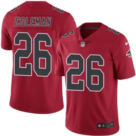 Falcons #26 Tevin Coleman Red Men's Stitched NFL Limited Rush Jersey