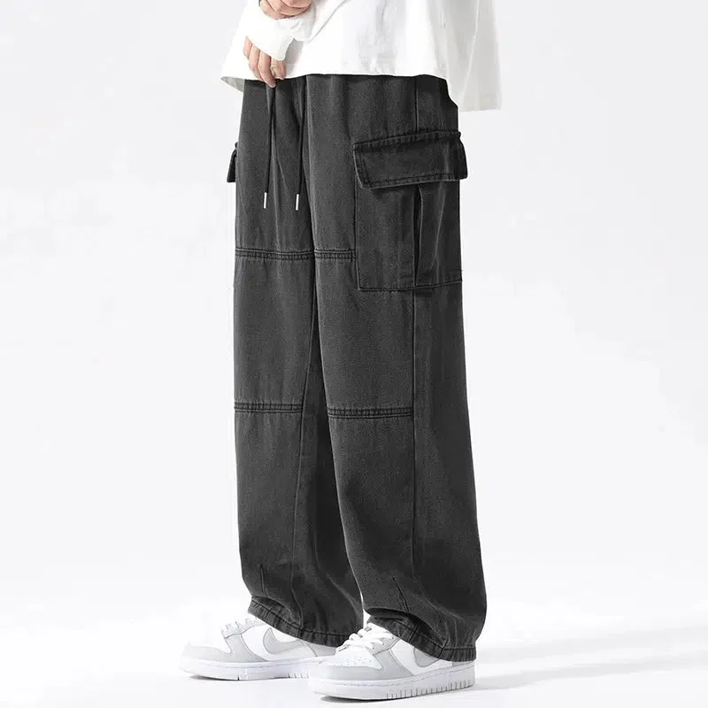 Aonga Workwear Wide-leg Cargo Jeans