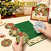6Pcs DIY Pearl Diamond Painting Christmas Cards, 3D Greeting Card Craft Kits with Resin Pearls, Handmade Holiday Cards for Adults, Christmas Gifts & Decorations