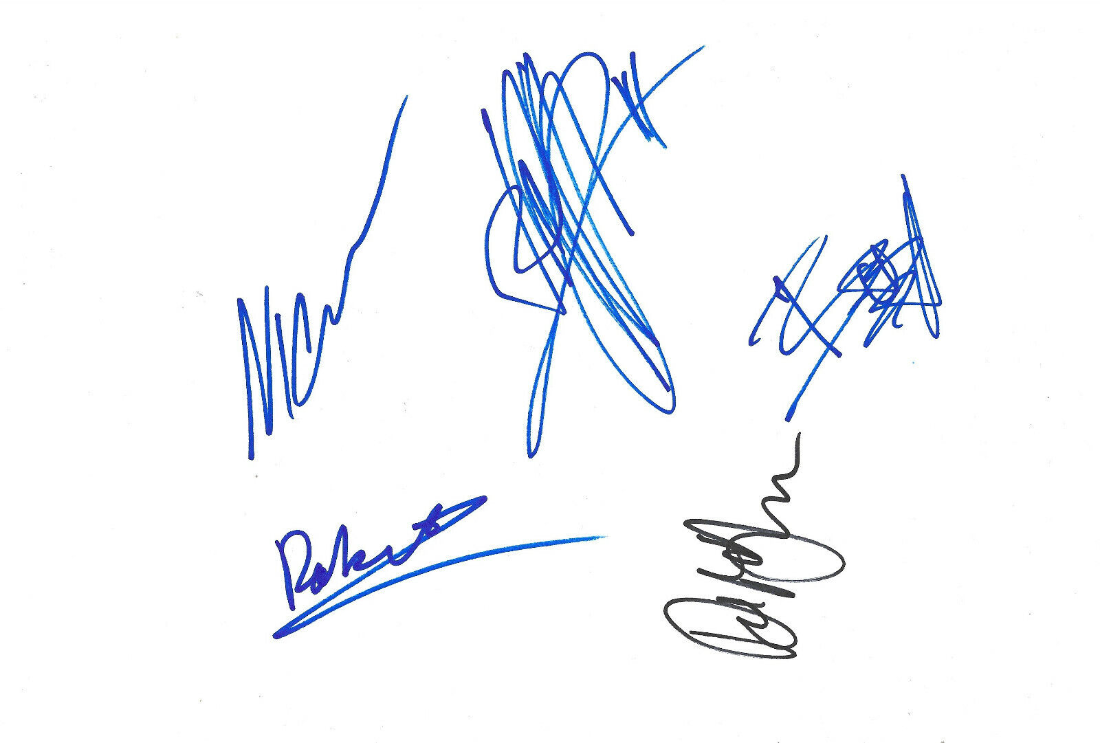 The Hellacopters full signed 8x11 inch white card autographs