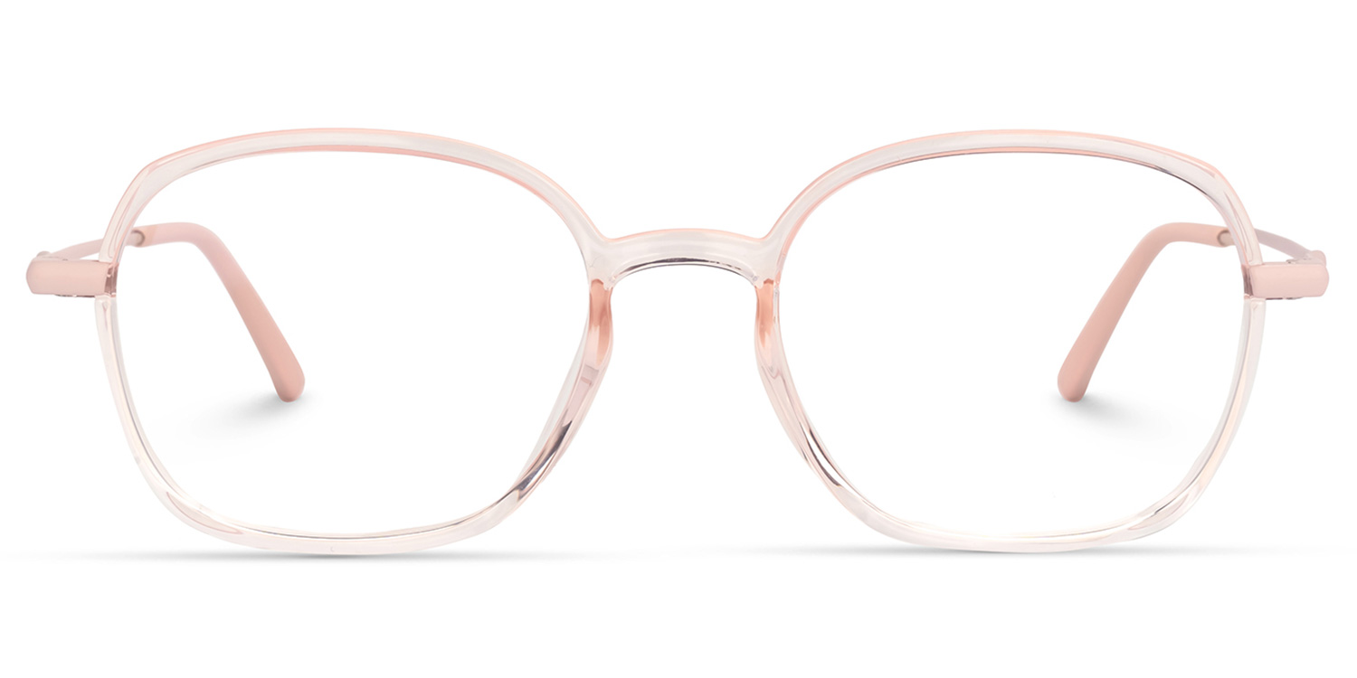 Maisie Rosa Kristall Quadratisch Brille Rosa