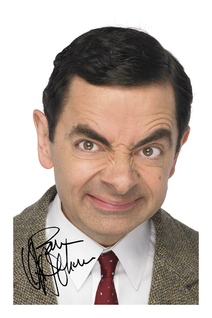 Rowan Atkinson Signed A4 Photo Poster painting Print Autograph Mr Bean