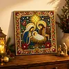 Xmas New Born Framed Special Shape Diamond Painting Kit 25x25cm