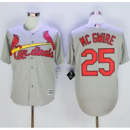 Cardinals #25 Mark McGwire Grey New Cool Base Stitched MLB Jersey