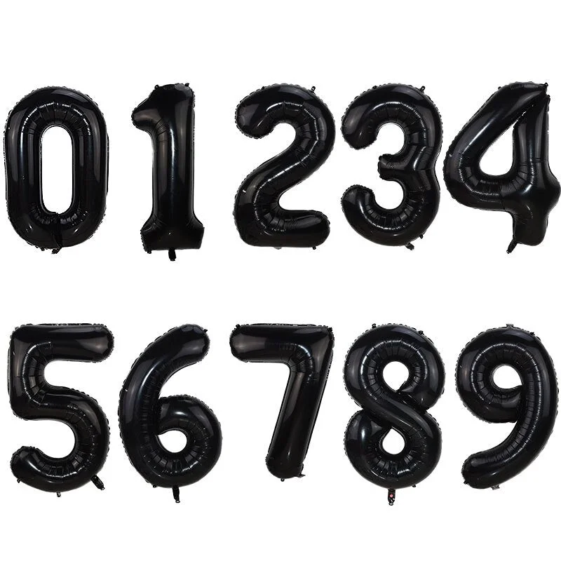 32/40 Inch Rose Gold Silver Number Foil Balloons Large Helium Globos Birthday Party Wedding Decorations Digit Figure balloon