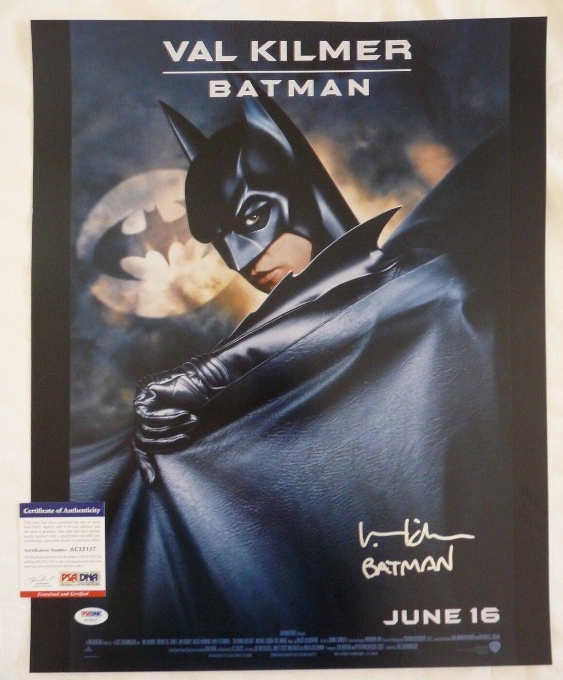 Val Kilmer Batman Bruce Wayne Signed Autographed 16x20 Photo Poster painting PSA Certified #3