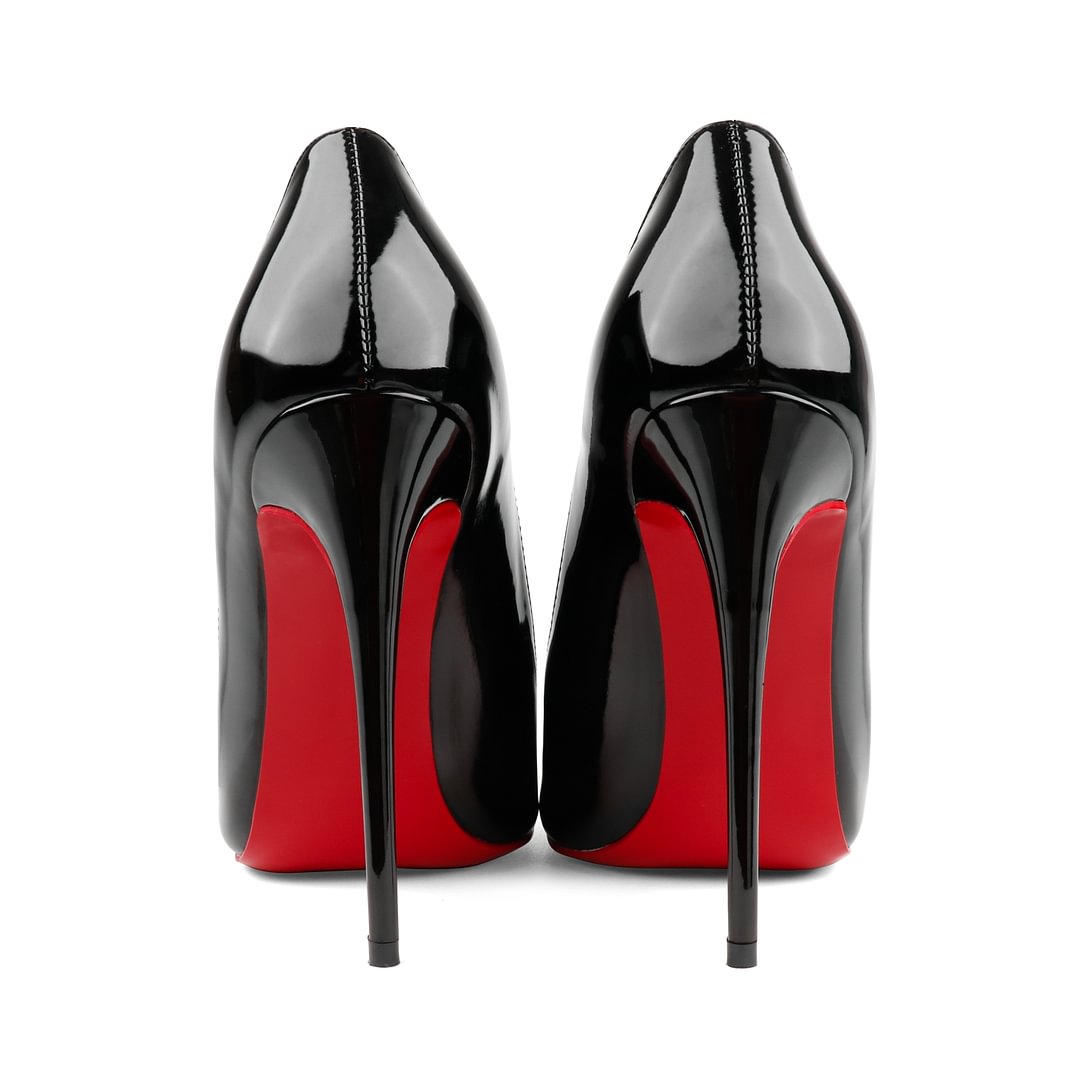 120mm Women's High Heels Party Wedding Stilettos Patent Red Bottom Pumps-vocosishoes