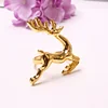 Golden Silver Leaping Elk Christmas Catering Napkin Ring