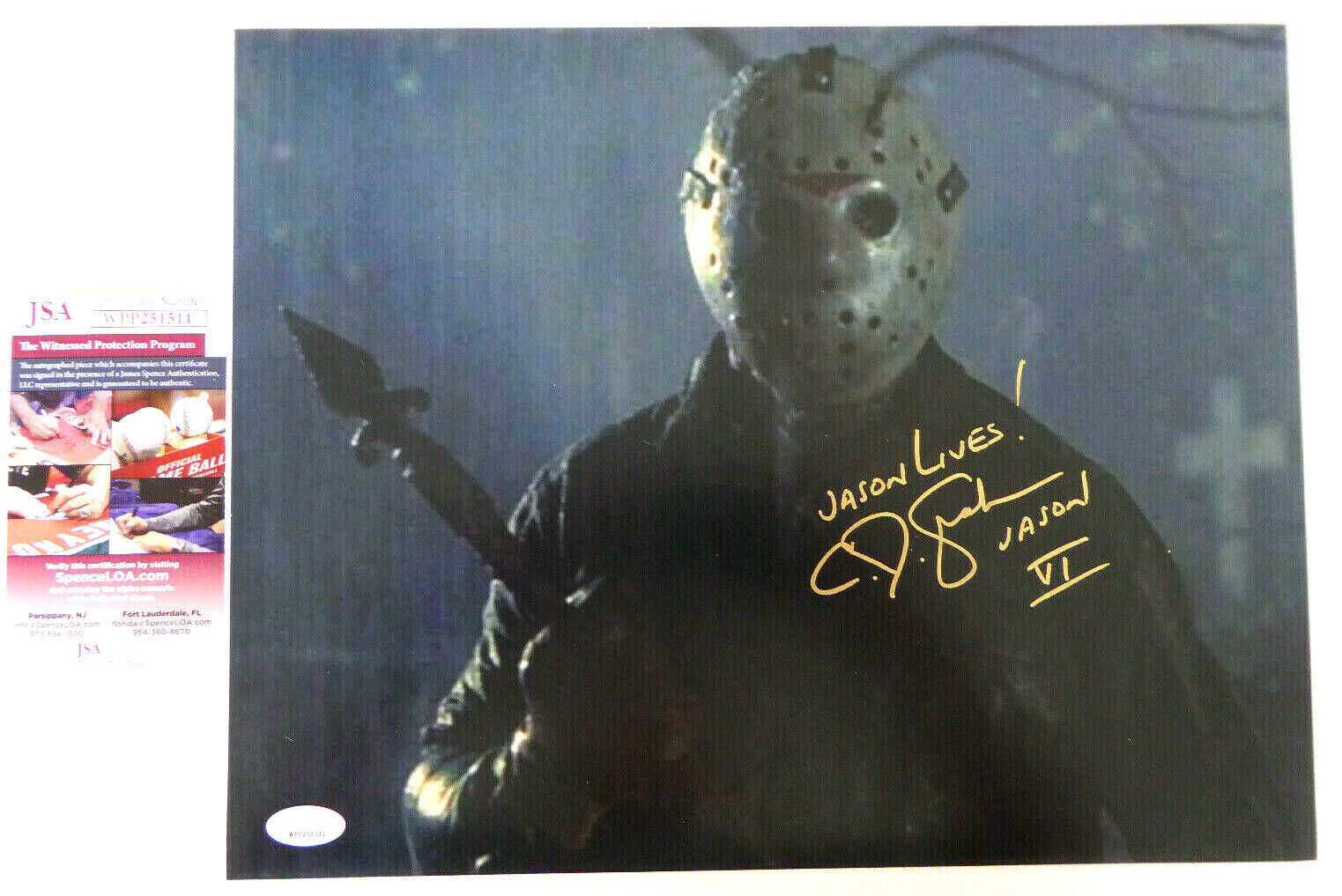 C.J. Graham Signed 11x14 Photo Poster painting, Friday the 13th Part 6, Jason Lives, JSA COA