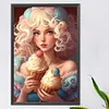 uk.everydayedeals (Limited Stock)Diamond Painting - Round AB Drills - Ice Cream Girl(45*65cm)
