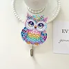 6pcs/set DIY Special-shaped Diamond Painting Wall-mounted Key Hook Kit (Owl)