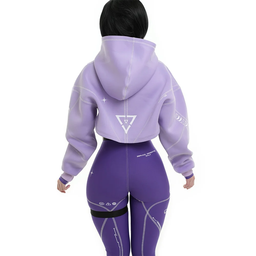 Cyberpunk Futuristic Mechanical Style Women's Sports Yoga Outfit Set