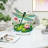 (US Only)Acrylic 2D Flat Print DIY Garden Dragonfly Diamond Art Tabletop Decorations