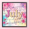 July-18CT Stamped Cross Stitch 25*25cm/9.84*9.84in tapestrymarket