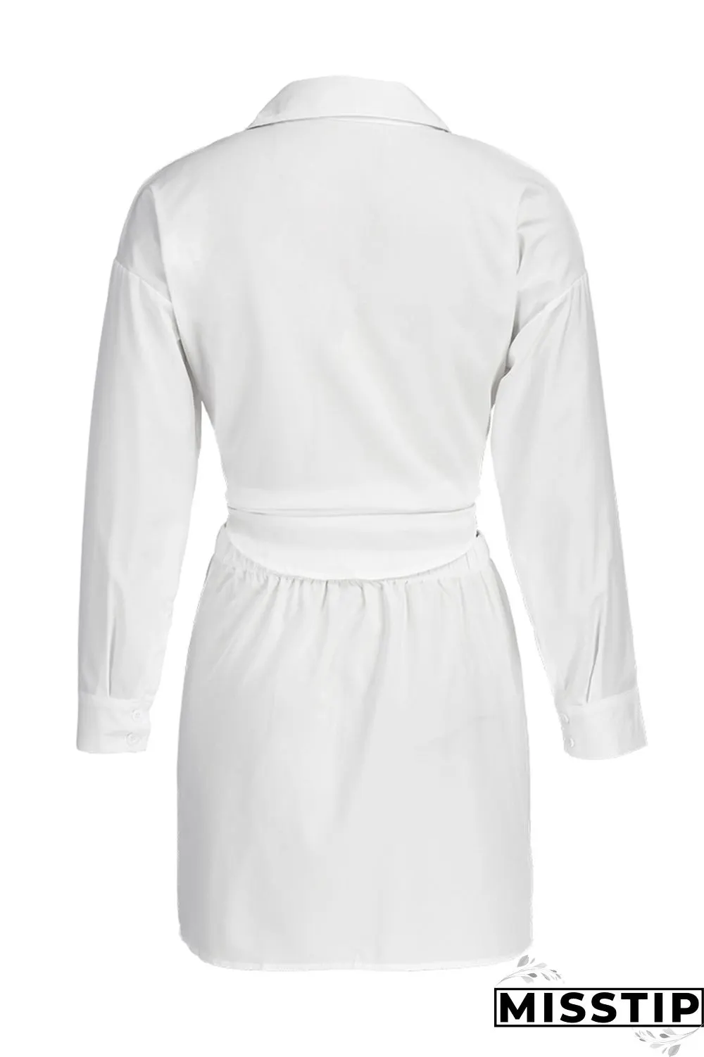 Coffee Fashion Sexy Solid Basic Turndown Collar Long Sleeve Two Pieces