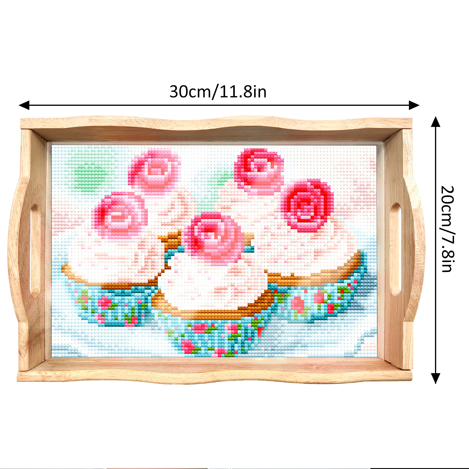 Diamond Painting Ice Cream DIY Handmade Plate Landscape Diamond Sticker Rusty Plate Dessert Tray Diamond Painting Wholesale