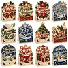 12Pcs DIY Pearl Diamond Painting Christmas Cards, 3D Greeting Card Craft Kits with Resin Pearls, Handmade Holiday Cards for Adults, Christmas Gifts & Decorations