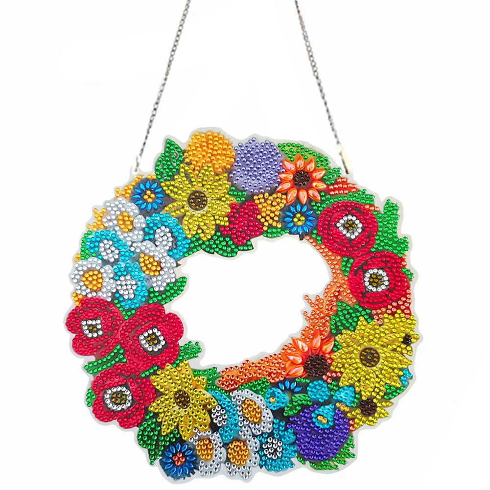 DIY Diamond Painting Hanging Wreath - Santa