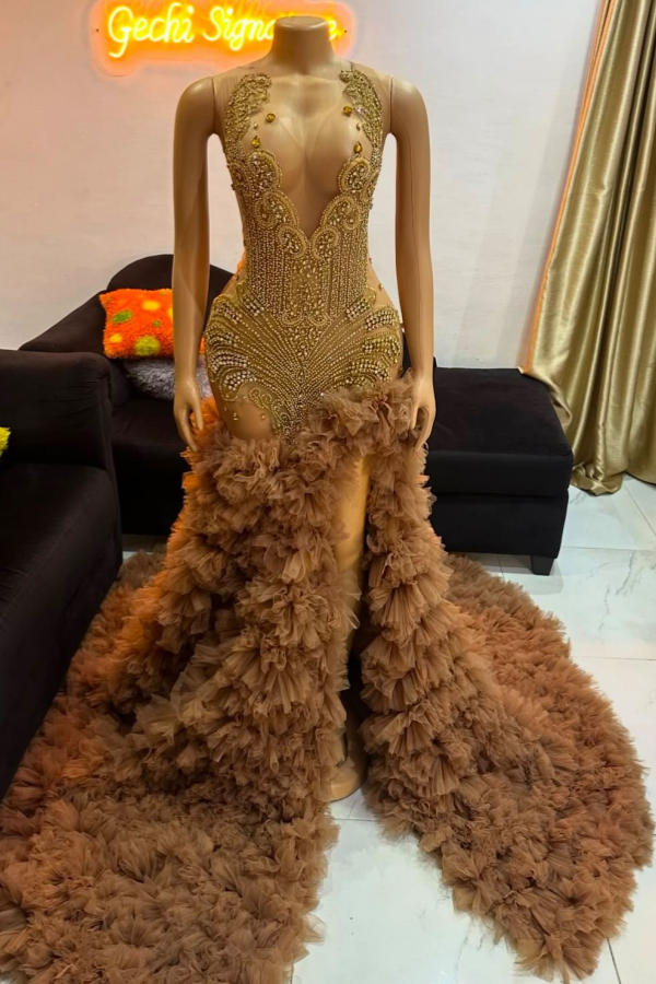 Gorgeous Beaded Mermaid Evening Dress INS005