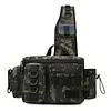 Men Fishing Tackle Backpack with Rod Holder Lure Box Gear Storage Bag Fanny Pack