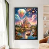 Castle Hot Air Balloon - 11CT Stamped Cross Stitch 40*60cm