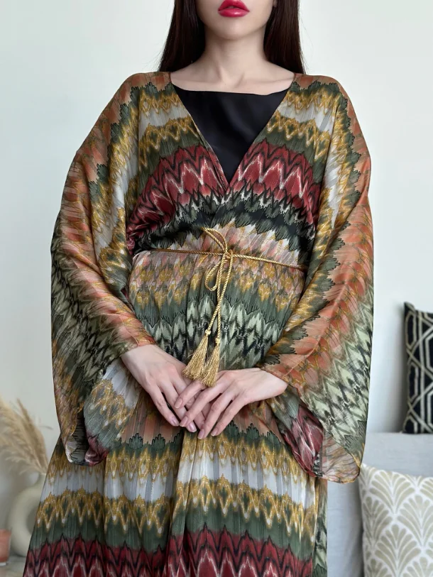 Fashion Tie-dye Printed Dress Robe-inspireuse