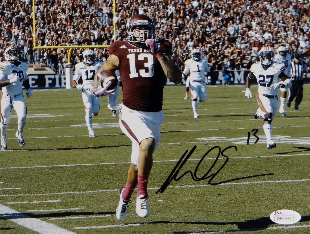 Mike Evans Signed *Blk Texas A&M 8x10 Running Against Auburn Photo Poster painting- JSA W Auth