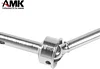 AMK 4Pcs Stainless Steel TRX4M Front Rear Axles 5mm Extended with 2mm Tread Drive Shaft for 1/18 RC Crawler Upgrades (Silver)