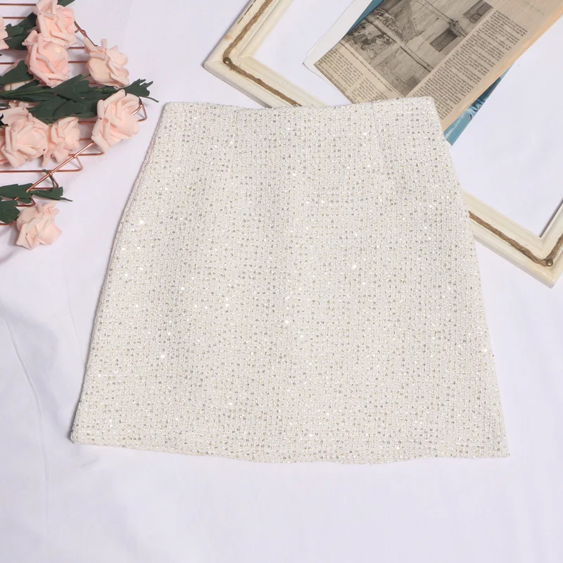 Nigikala Nigikala Coarse Flowers, Half-Dress Women's New High-Rise Thin A-Worded And Light-Resistant Short Skirt 8997