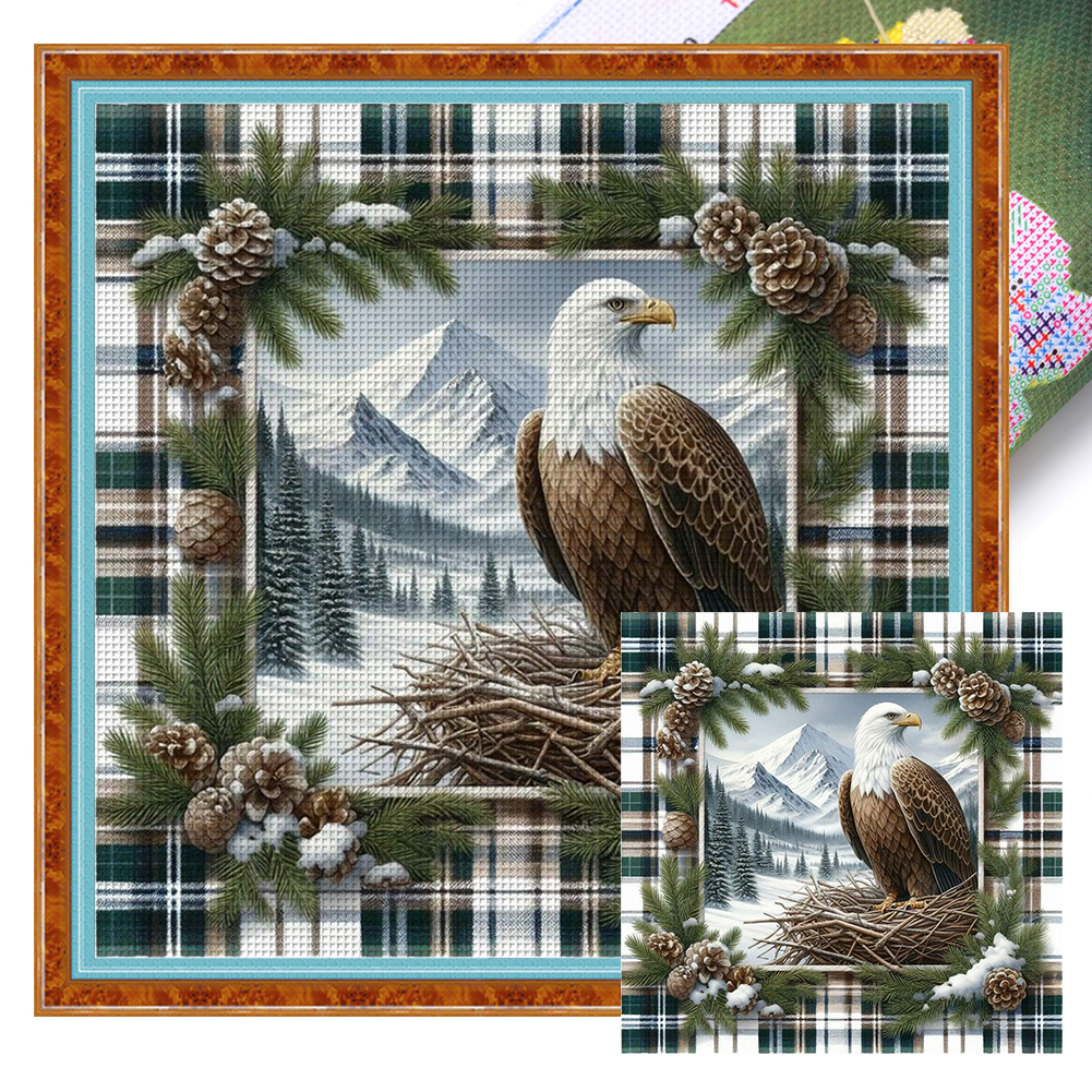Winter Eagle Full 11CT Pre-stamped Canvas(40*40cm) Cross Stitch
