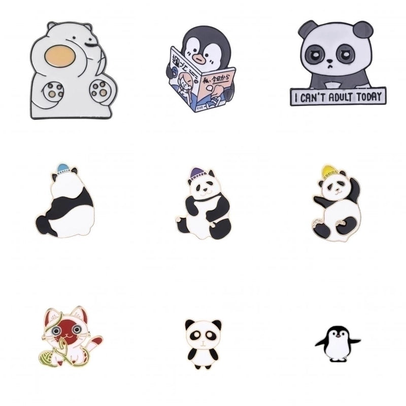Cute Bear Panda Cat Alloy Women’s Brooches