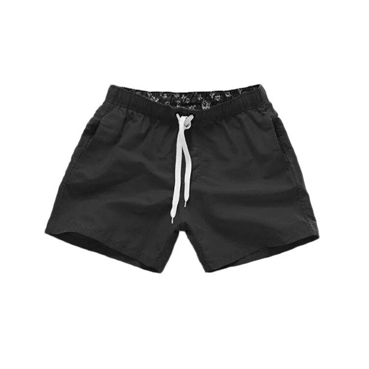 Beach Pants Men's Swimming Shorts Solid Color Three-point Loose Fitness Sports Casual Short Classic Men Clothing Male Swim Wear