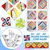 Patchwork Fabric Double Strip Cutting Ruler 3PCS Set (With Instructions)