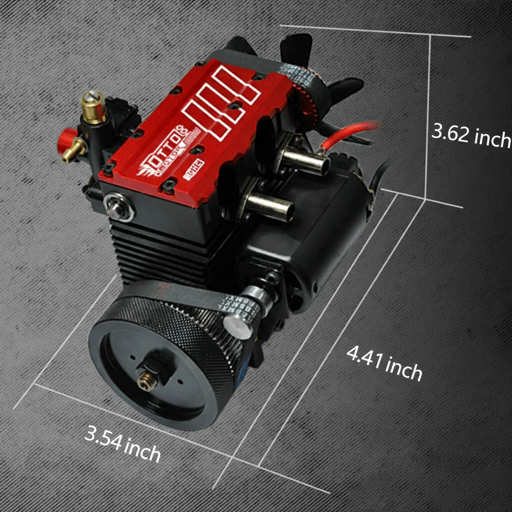 7cc SOHC Inline Twin-Cylinder 4-Stroke Nitro & Methanol Engine Model Kit -FS-L200AC-OT