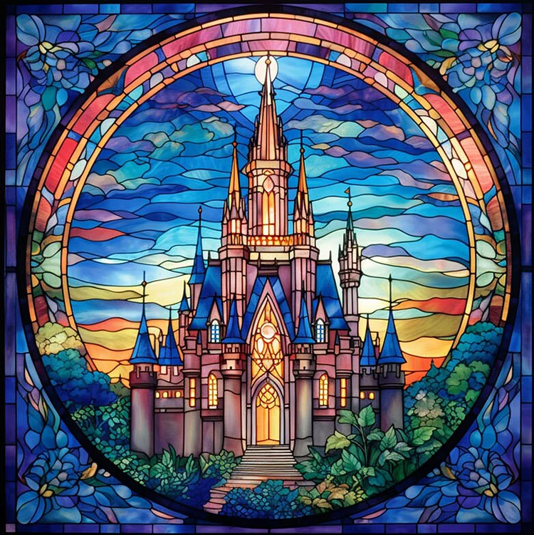Disney Beauty And The Beast Stained Glass Diamond Painting Art Belle Rose  Flower Crystal Full Drills Cross Stitch Home Decor - AliExpress