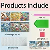 6 Stück DIY Schmetterling Biene Diamant Kunst Grußkarten für Festivals und Feiern