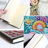 2pcs Flowers Partial DIY 50 Pages A5 Diamond Painting Notebook for Study Home