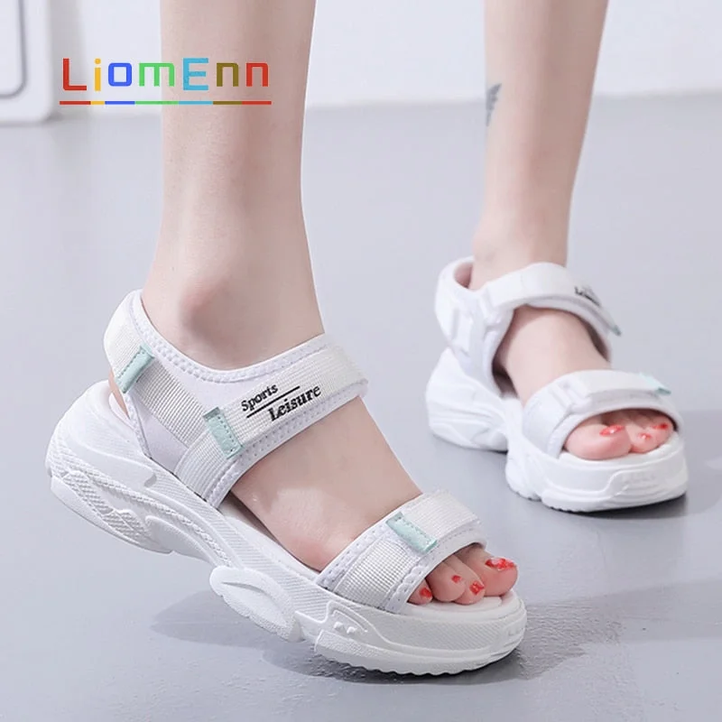 White Platform Sandals Women Shoes 2021 New Summer Ladies Chunky Sandals Sport Female Shoe zapatos chaussure femme Small Size 33